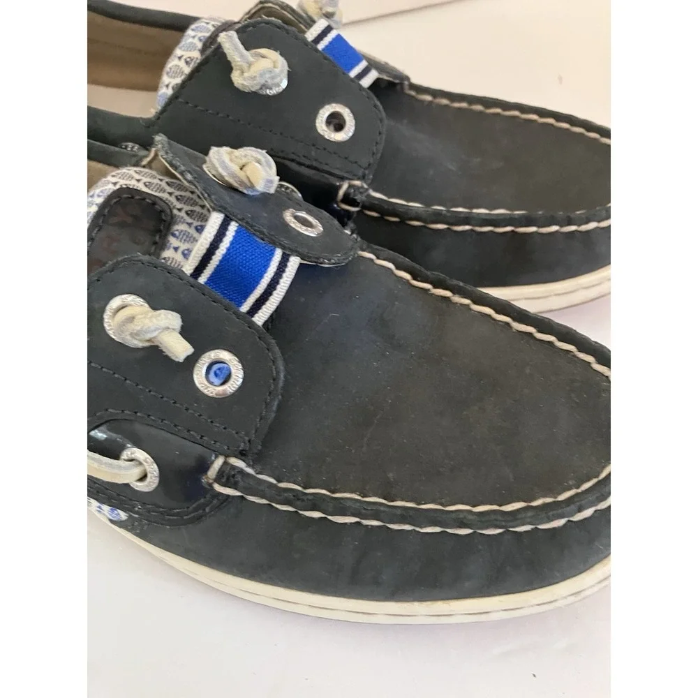 Sperry Top Sider Boat Shoes‎ Sz 6 Gray Leather Fish Lexington Women